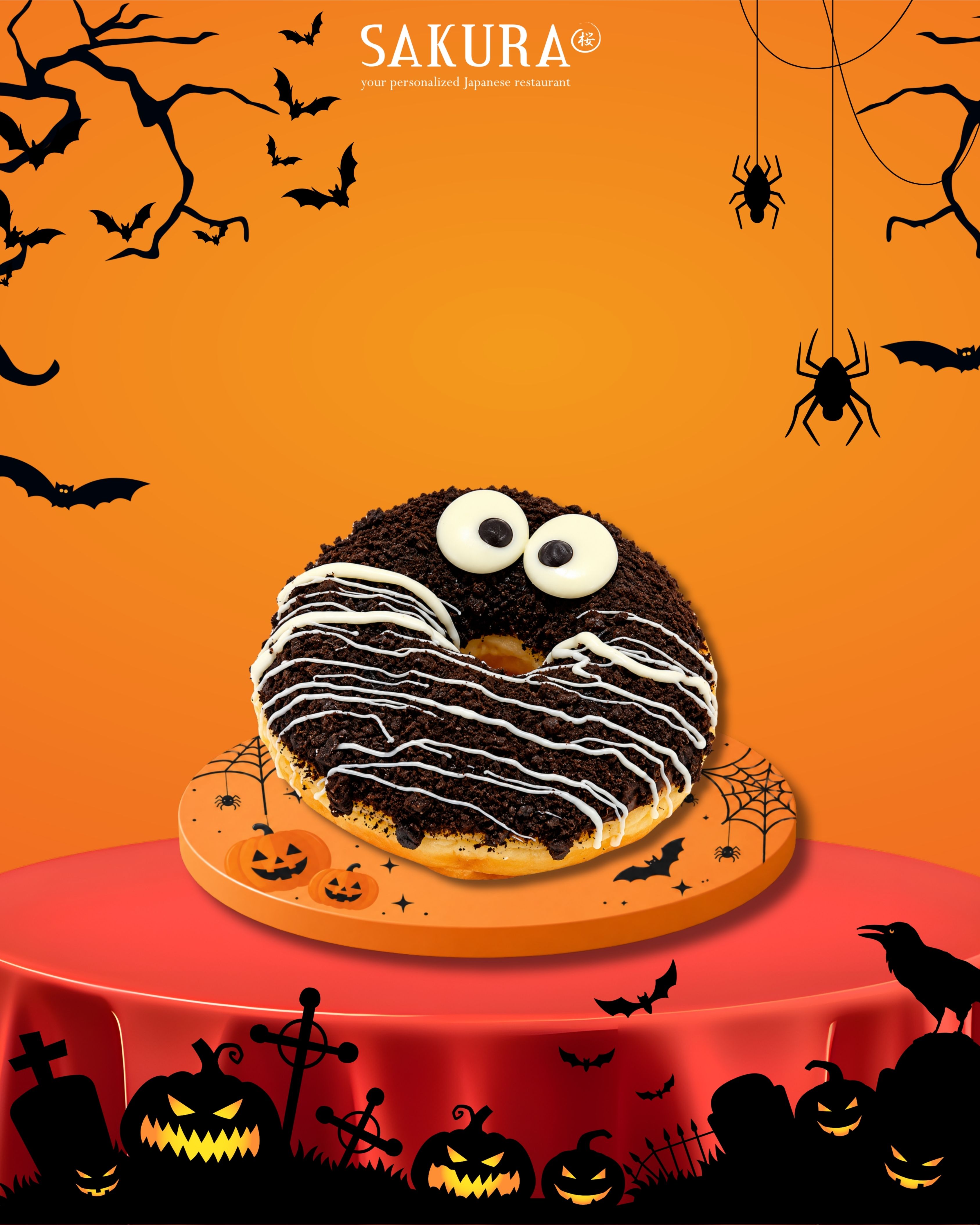 Oreo pumkin donut