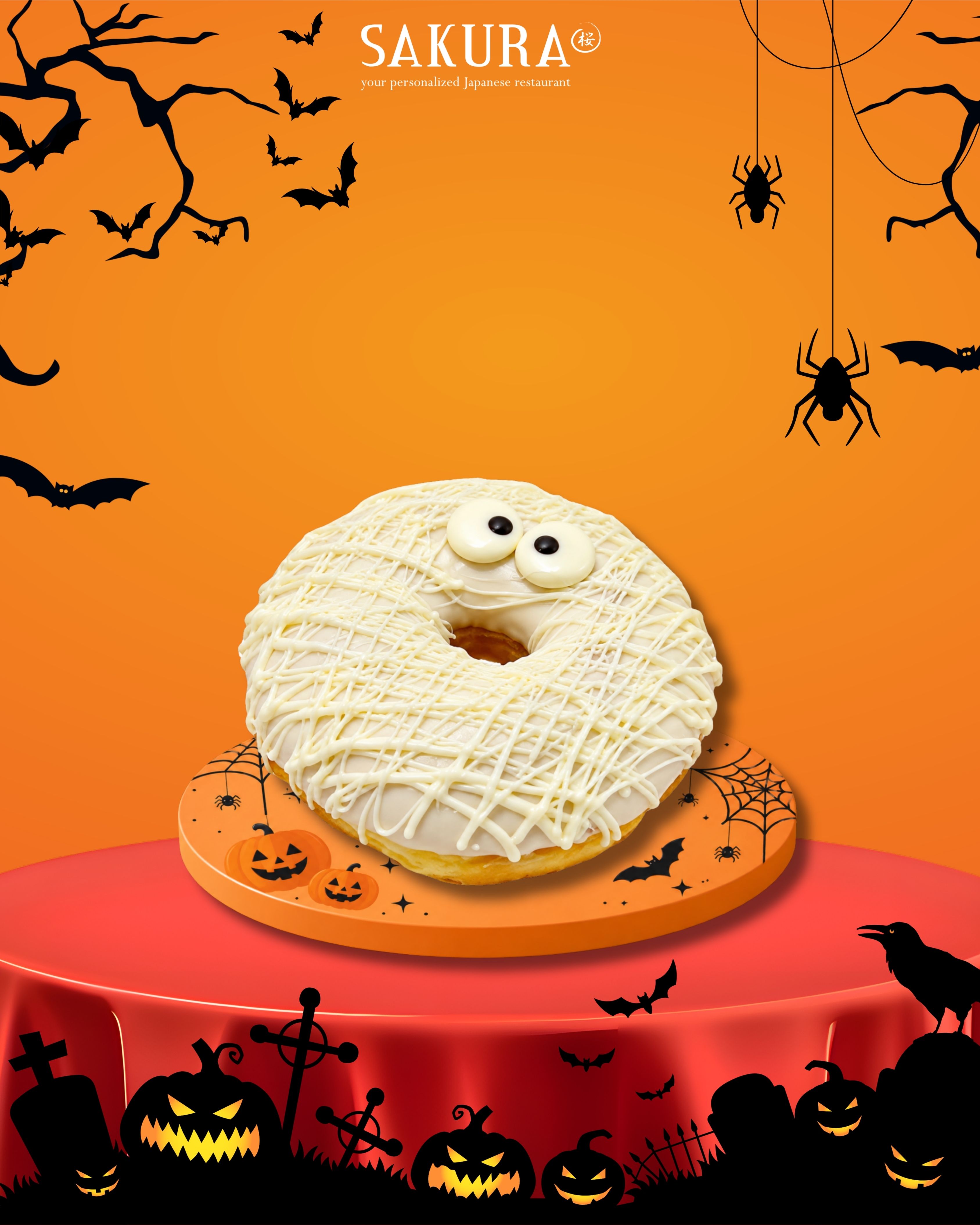 White pumkin donut